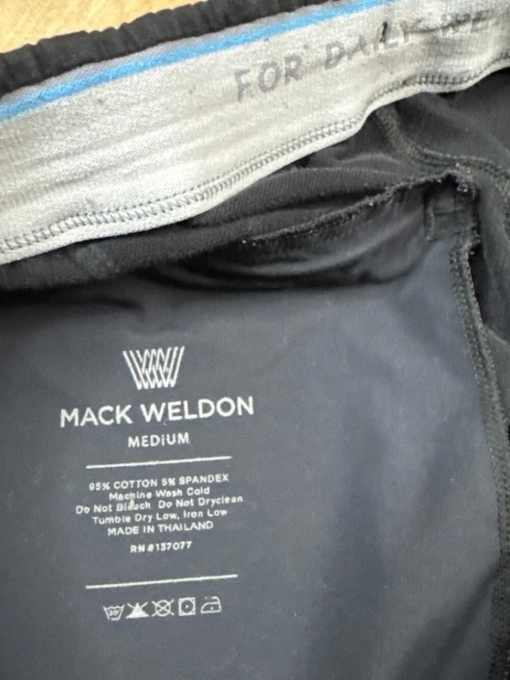 Mack Weldon Men’s Blue For Daily Wear Jogger Sweatpants Size Medium - Picture 3 of 6